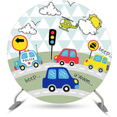 Bip rond trafic journée ensoleillée anniversaire toile de fond