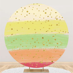 Toile de fond de joyeux anniversaire à rayures de couleur ronde pour la fête