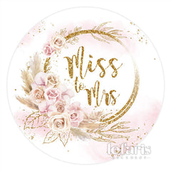 Toile de fond de mariage simple rose doux floral rond