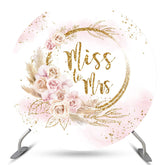 Toile de fond de mariage simple rose doux floral rond