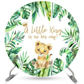 Le petit roi rond est sur son chemin Baby Shower Backdrop