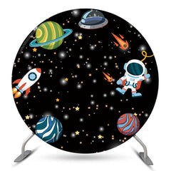 Sapce astronaute planète cercle toile de fond pour la fête