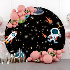 Sapce astronaute planète cercle toile de fond pour la fête