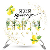 Elle a trouvé sa toile de fond de cercle de douche nuptiale principale Squeere