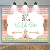 She Is A Wild One Boho 1er anniversaire toile de fond pour fille