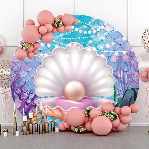 Shell Pearl Purple Scale Joyeux Anniversaire Toile de Fond Ronde Shell Pearl Purple Scale Joyeux Anniversaire Toile de Fond Ronde