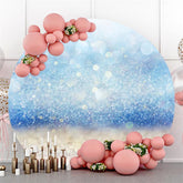 Fond De Joyeux Anniversaire Bule Bokeh De Paillettes De Cercle Simple