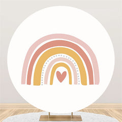 Toile de fond de cercle joyeux anniversaire arc-en-ciel mignon simple