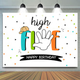 Toile de fond simple joyeux anniversaire High Five pour les enfants