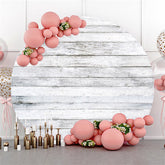 Toile De Fond D'anniversaire En Bois Blanc Et Gris Nature Simple