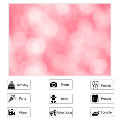 Toile de fond photo bokeh rose simple pour la f¨ºte d'anniversaire
