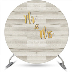 Toile de fond de cercle élégant de mariage en bois simple