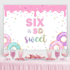 Six est si doux joyeux anniversaire rose toile de fond pour les filles