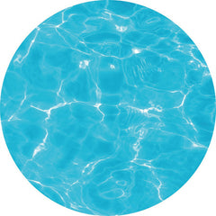 Fond De Cercle De Thème D'été D'eau Bleu Ciel Pour La Fête