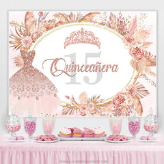 Léger bébé doux rose diamant 15e anniversaire toile de fond
