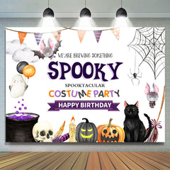 Spooky Costume Party Halloween Joyeux Anniversaire Toile de Fond