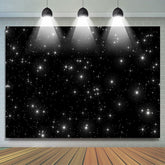 Nuit étoilée Black Night Sky Sparkle Stars Toile de fond