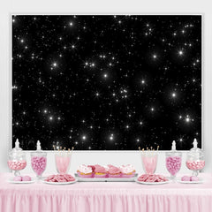 Nuit étoilée Black Night Sky Sparkle Stars Toile de fond