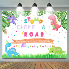 Stomp Chomp Roar permet de faire la fête comme une toile de fond de dinosaure
