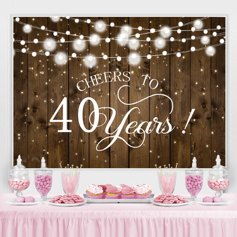 Stripe Wood Cheers To 40 Ans Joyeux Anniversaire Toile de Fond Stripe Wood Cheers To 40 Ans Joyeux Anniversaire Toile de Fond