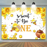 Tournesol So Sweet To Bee One Joyeux Anniversaire Toile de Fond