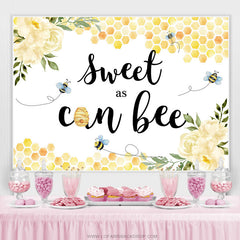 Sweet As Can Bee Toile de fond de joyeux anniversaire sur le thème floral