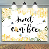 Sweet As Can Bee Toile de fond de joyeux anniversaire sur le thème floral