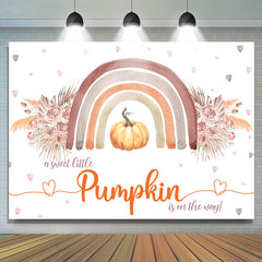 Sweet Little Pumpkin Id On The Way Toile de fond de douche de bébé