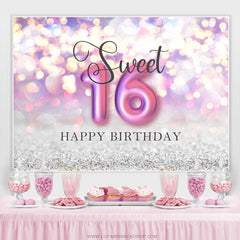Sweet Lovely Bokeh Joyeux 16e anniversaire Toile de fond