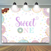 Sweet One Donuts Premier anniversaire Toile de fond simple pour filles