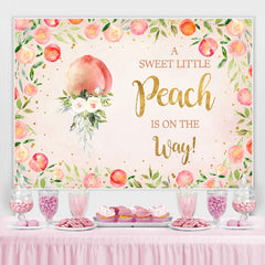 Toile de fond de douche de bébé pêche rose douce et rose blanche