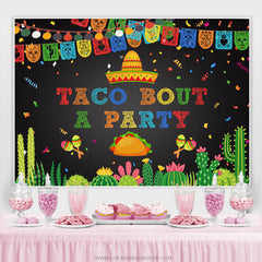 Taco Bout A Party Succulents Fiesta Toile de fond de vacances