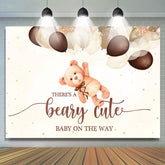 Theres A Beary Cute Baby on the Way Toile de fond de douche de bébé