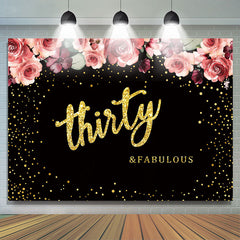 Trente et fabuleuses roses roses 30e anniversaire Toile de fond