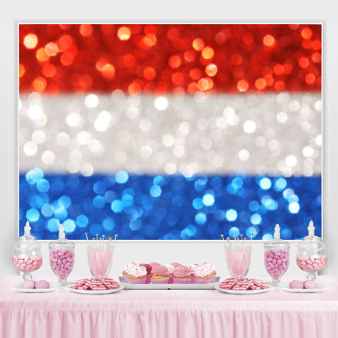 Trois couleurs dans une décoration de fond de bokeh scintillant Trois couleurs dans une décoration de fond de bokeh scintillant