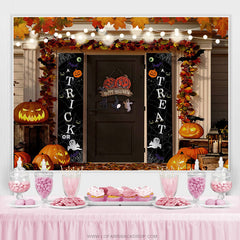 Trick Or Treat Happy Halloween Thème douche de bébé Toile de fond