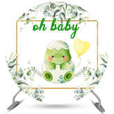 Tortue Greeny feuilles ballon rond toile de fond de douche de bébé