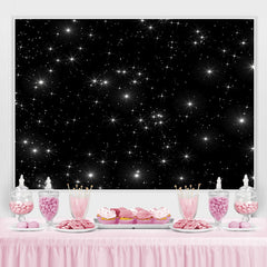 scintillement scintillement sombre nuit étoilée baby shower backrop