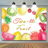 Twotti Fruit Cute Cartoon Fruit 2e anniversaire Toile de fond