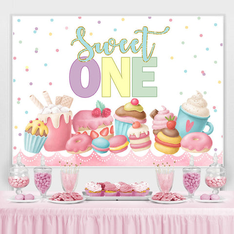 Diverses collations et toile de fond Sweet One Happy Birthday Diverses collations et toile de fond Sweet One Happy Birthday