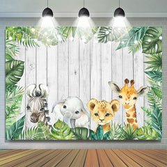 Décors d'animaux de safari à l'aquarelle pour baby shower