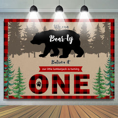 We Can Brarly Believe It Toile de fond du 1er anniversaire pour garçon