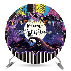 Welcome Little Nightmare Toile de fond ronde d'Halloween