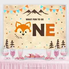Quel plaisir d'être une toile de fond d'anniversaire sur le thème de la jungle du renard