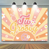 Blanc Floral Orange 2ème Toile de Fond Joyeux Anniversaire