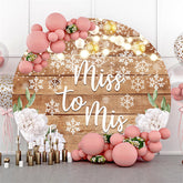 Toile de fond de mariage rond flocon de neige d'hiver floral blanc