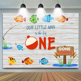 Toile de fond de séance photo d'anniversaire de 1er garçons en bois blanc