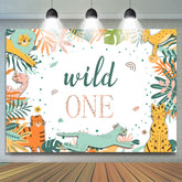 Toile de fond Wild One Jungle Animals Joyeux 1er anniversaire