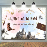 Fond de révélation de sexe de sorcière ou de sorcier de Poudlard