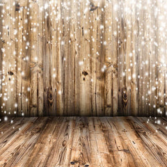 Toile de fond de fête d'anniversaire simple de paillettes blanches de plancher en bois
